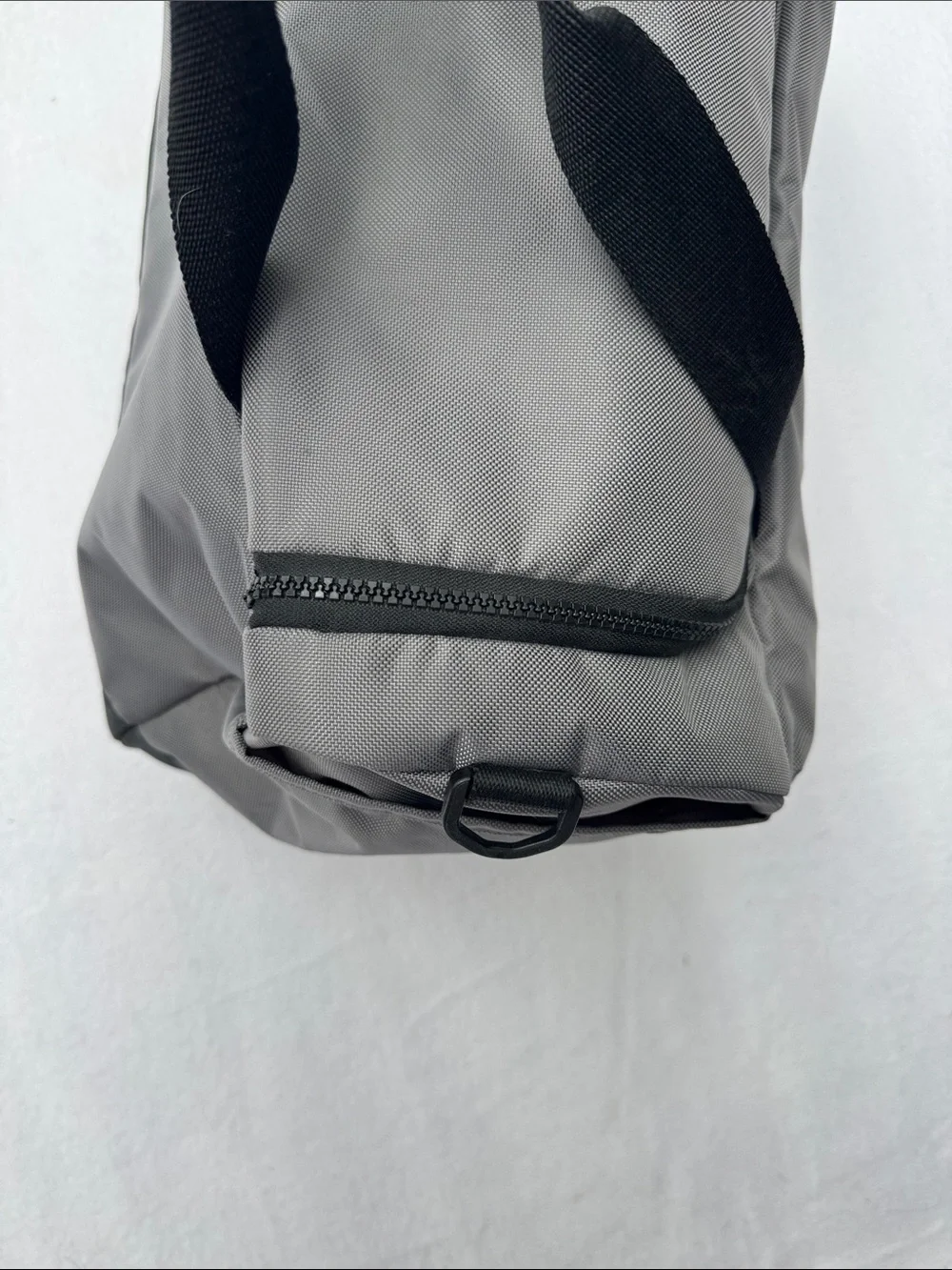 Nike Gray Duffel Bag with Yellow Swoosh - Men's Sports Gear w/ Shoe Compartment